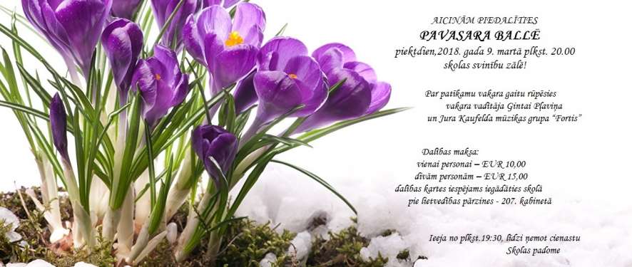 Skolas Vecāku – Skolotāju Pavasara balle Pavasara Balle 20181