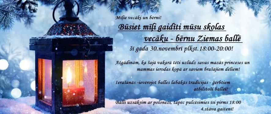 Ielūdzam uz Ziemas balli Ielūgums Ziemas Ballei 2018