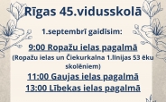 Zinību dienas svinības Zinību Diena Rīgas 45.vidusskolā 2
